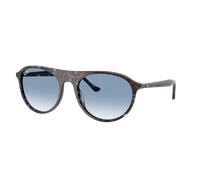 Ray - Ban Unisex RB2215 14303F Sunglasses Acetate Blue Blue Squared Normal Shaded