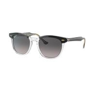 Ray-Ban Unisex Sunglass RB2298 Hawkeye - Frame color: Black On Transparent, Lens color: Grey