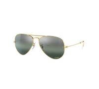 Ray-Ban Unisex Sunglass RB3025 Aviator Chromance - Frame color: Gold, Lens color: Silver/Blue