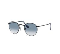 Ray-Ban Unisex Sunglass RB3447 Round Metal - Frame color: Black, Lens color: Light Blue Gradient