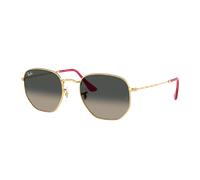 Ray-Ban Unisex Sunglass RB3548N Hexagonal Flat Lenses - Frame color: Arista Gold, Lens color: Grey Gradient