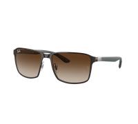Ray-Ban Unisex Sunglass RB3721 - Frame color: Brown On Gunmetal, Lens color: Brown