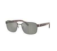 Ray-Ban Unisex Sunglass RB3751 - Frame color: Copper, Lens color: Green Mirror Silver