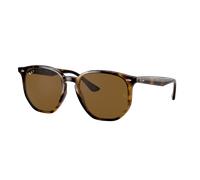 Ray-Ban Unisex Sunglass RB4306F - Frame color: Light Havana, Lens color: Brown Polarized
