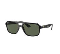 Ray-Ban Unisex Sunglass RB4414M Scuderia Ferrari Collection - Frame color: Black, Lens color: Dark Green