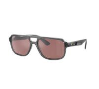 Ray-Ban Unisex Sunglass RB4414M Scuderia Ferrari Collection - Frame color: Transparent Grey, Lens color: Purple/Silver