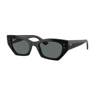 Ray-Ban Unisex Sunglass RB4430F Zena Bio-Based - Frame color: Black, Lens color: Dark Grey Polarized