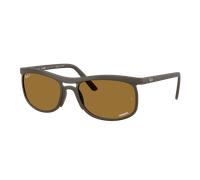 Ray-Ban Sunglasses Unisex Rb4452 Polarized+ Lenses Liteforce - Sand Brown Frame Brown Lenses Polarized 59-20