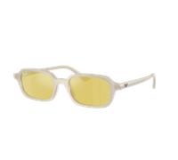 Ray-Ban Unisex Sunglass RB4455 Zuri Bio-Based - Frame color: Cloudy Warm White, Lens color: Yellow Mirror Flash Gold