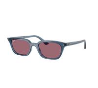 Ray-Ban Unisex Sunglass RB4456 Zaya Bio-Based - Frame color: Light Blue, Lens color: Violet