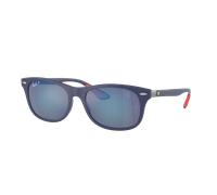 Ray-Ban Sunglasses Unisex Rb4607m Scuderia Ferrari Collection - Blue Frame Grey Lenses Polarized 55-17