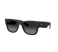 Ray-Ban Unisex Sunglass RB4840S Mega Wayfarer Liteforce - Frame color: Sand Black, Lens color: Grey Gradient Polar