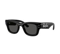 Ray-Ban Unisex Sunglass RB4940B Wayfarer Puffer Crystal Edition - Frame color: Black & Strass, Lens color: Ultra Black