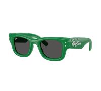 Ray-Ban Unisex Sunglass RB4940B Wayfarer Puffer Crystal Edition - Frame color: Green & Strass, Lens color: Ultra Black