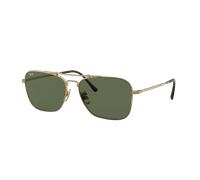 Ray-Ban Unisex Sunglass RB8136 Caravan Titanium - Frame color: Gold, Lens color: Dark Green