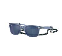 Ray-Ban Unisex Sunglass RB9052S New Wayfarer Kids - Frame color: Opal Blue, Lens color: Blue