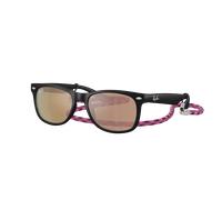 Ray-Ban Sunglasses Children New Wayfarer Kids Summer Capsule - Rubber Black Frame Pink Lenses 47-15 47-15