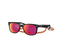 Ray-Ban Sunglasses Children New Wayfarer Kids Summer Capsule - Rubber Black Frame Brown Lenses 47-15 47-15
