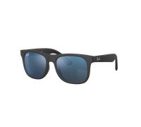 Ray-Ban Unisex Sunglass RB9069S Justin Kids - Frame color: Rubber Black, Lens color: Blue Mirror