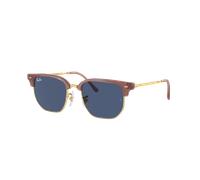 Ray-Ban Unisex Sunglass RB9116S New Clubmaster Kids - Frame color: Opal Pink On Gold, Lens color: Dark Blue