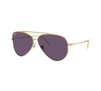 Ray-Ban Unisex Sunglass RBR0101S Aviator Reverse - Frame color: Arista Gold, Lens color: Violet