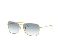 Ray-Ban Unisex Sunglass RBR0102S Caravan Reverse - Frame color: Arista Gold, Lens color: Clear Gradient Blue