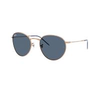Ray-Ban Sunglasses Unisex Round Reverse - Rose Gold Frame Blue Lenses 53-21