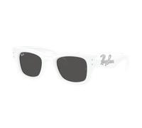 Ray-Ban Unisex Sunglass Wayfarer Puffer Crystal Edition - Frame color: White & Strass, Lens color: Ultra Black