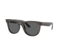 Ray-Ban Unisex Sunglass Wayfarer Reverse - Frame color: Transparent Dark Grey, Lens color: Dark Grey