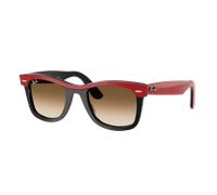 Ray-Ban Unisex Sunglass Wayfarer Street Neat - Frame color: Red On Black, Lens color: Clear Gradient Brown