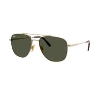 Ray-Ban Unisex Sunglass William Titanium - Frame color: Arista Gold, Lens color: G-15 Green