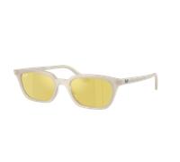 Ray-Ban Unisex Sunglass Zaya Bio-Based - Frame color: Cloudy Warm White, Lens color: Yellow Mirror Flash Gold