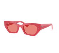 Ray-Ban Unisex Sunglass Zena Bio-Based - Frame color: Red Cherry, Lens color: Pink