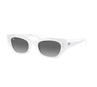 Ray-Ban Sunglasses Unisex Zena Bio-based - White Snow Frame Grey Lenses 49-22