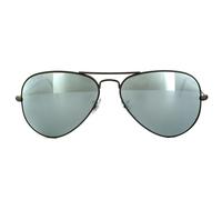 Ray-Ban Unisex Sunglasses Aviator 3025 029/30 Gunmetal Green Silver Mirror 58mm - Grey - One Size