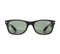 Ray-Ban Sunglasses New Wayfarer 2132 622 Black Rubber Green Small 52mm