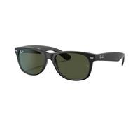 New Wayfarer Sunglasses In Black Rubber / Crystal Green