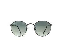 Ray-Ban Unisex Sunglasses Round Flat Lenses 3447N 002/71 Black Grey Gradient 50mm Metal - One Size