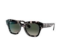 Ray - Ban Unisex RB2186 STATE STREET 133371 Sunglasses Acetate Turtle Grey Squared Normal Shaded