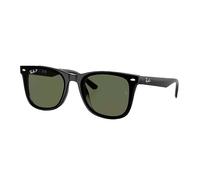 Ray - Ban Unisex Ray - Ban RB4420 601/9A Sunglasses Injected Black Green Squared Polarized Anti-glare