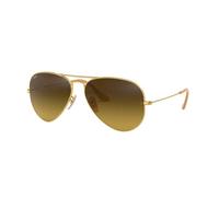 Ray-Ban Unisex's RayBan Aviator Classic Sunglasses, Matte Gold Frame with Brown Gradient Lenses, 58