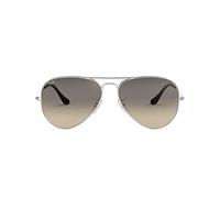 Ray-Ban Unisex's RayBan Aviator Classic Sunglasses, Silver Frame with Light Grey Gradient Lenses, 62 mm