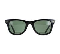Ray-Ban Wayfarer Mens Sunglasses - Black ~ Crystal Green 50mm