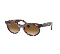 Ray-Ban Unisex Sunglass RB2242 Wayfarer Oval - Frame color: Pink Havana, Lens color: Clear & Brown