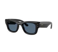 Ray-Ban Sunglasses Unisex Wayfarer Puffer - Black Frame Blue Lenses 47-23