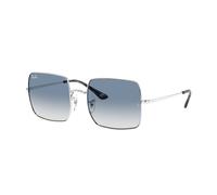 Ray - Ban Woman Ray - Ban RB1971 SQUARE 91493F Sunglasses Metal Silver Blue Squared Normal Shaded
