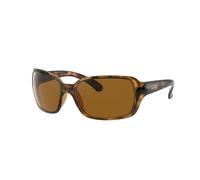 Ray - Ban Woman RB4068 RB4068 642/57 Sunglasses Injected Turtle Squared Polarized