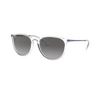 Ray - Ban Woman Ray - Ban RB4171 ERIKA 651611 Sunglasses Injected Transparent Grey Pantos Normal Shaded
