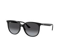 Ray - Ban Woman Ray - Ban RB4378 601/8G Sunglasses Injected Black Grey Squared Normal Shaded