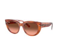 Ray-Ban Sunglasses Woman Doreen - Red Havana On Transparent Multicolour Frame Pink Lenses 49-20